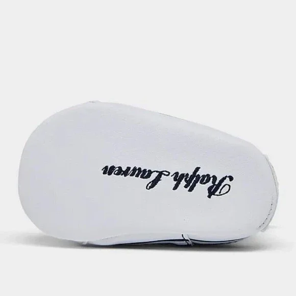 Polo Ralph Lauren Hamptyn Basketball Bear Hi Top Sneakers White Infant - Picture 6 of 6